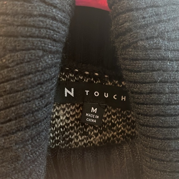 N Touch Oversized Sweater Size Medium Black & Taupe Great Condition - Picture 2 of 4